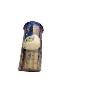 Mandalorian Star Wars Child Baby Yoda 20oz Tumbler With Straw Christmas Themed